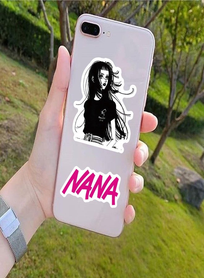Cannity 50PCS Nana Stickres for Kids Teens Anime Stickers for Water Bottles Laptop Luggage Waterproof Vinyl Decals Reward Stickers(White) - Image 2